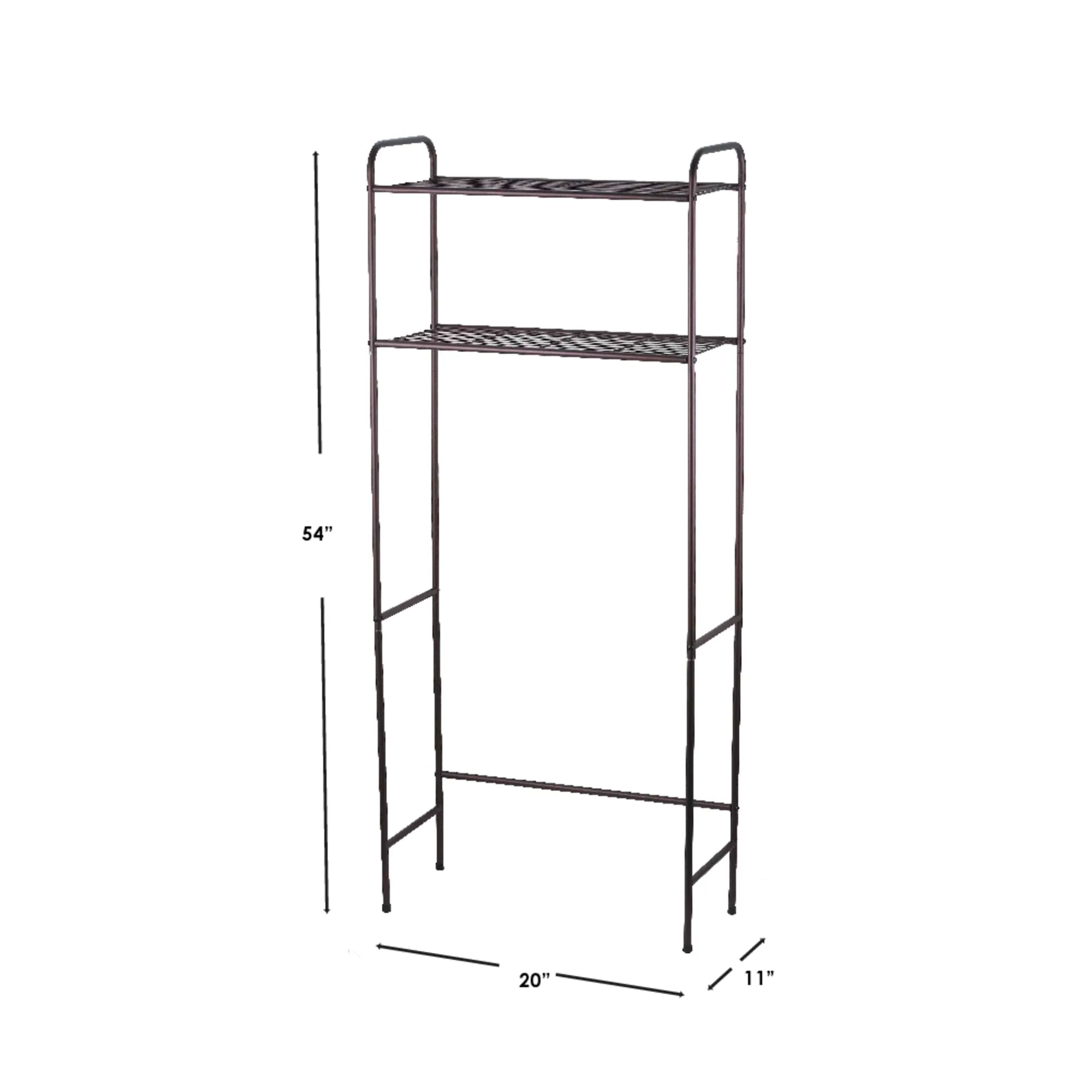 2 Shelf Bathroom Space Saver, Bronze