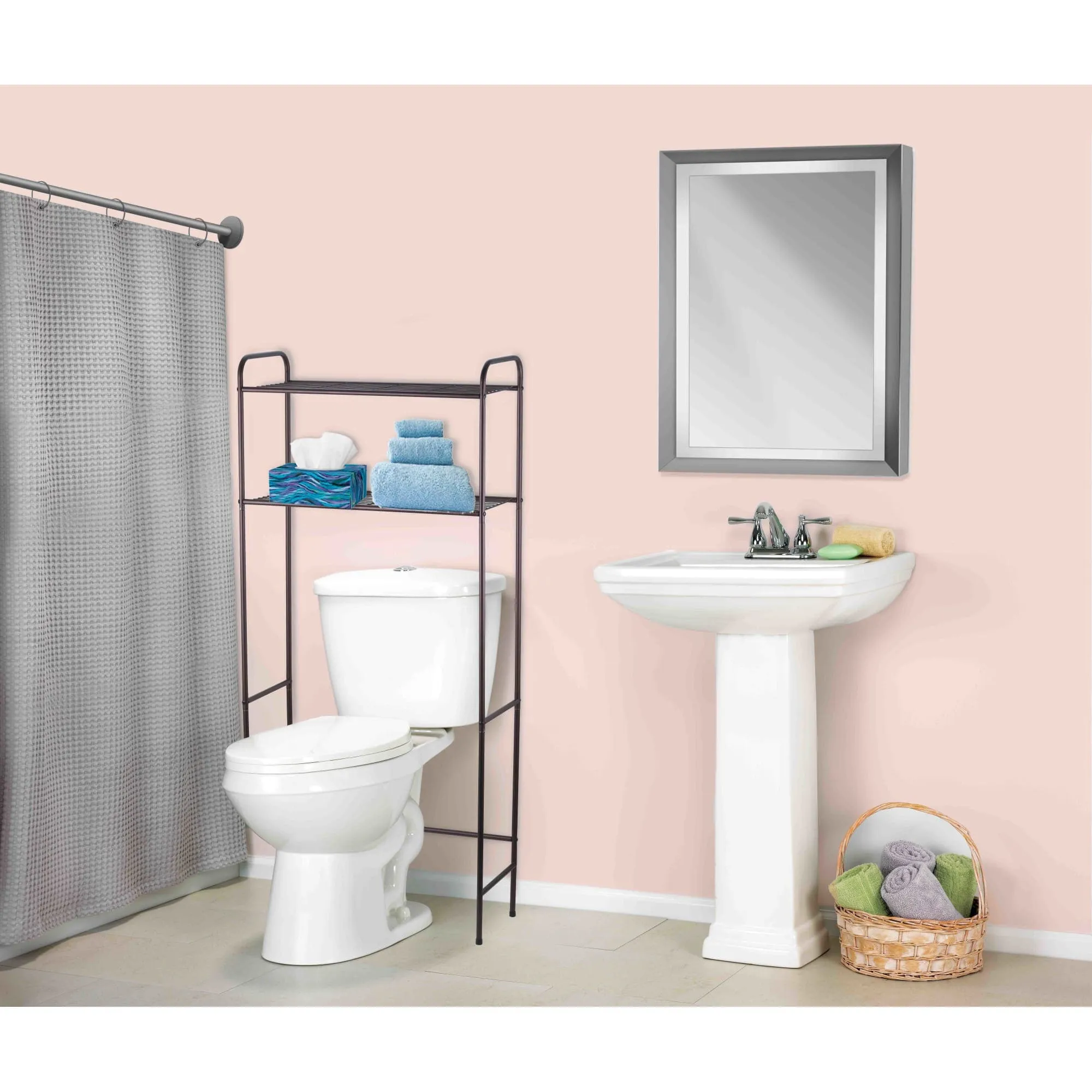 2 Shelf Bathroom Space Saver, Bronze
