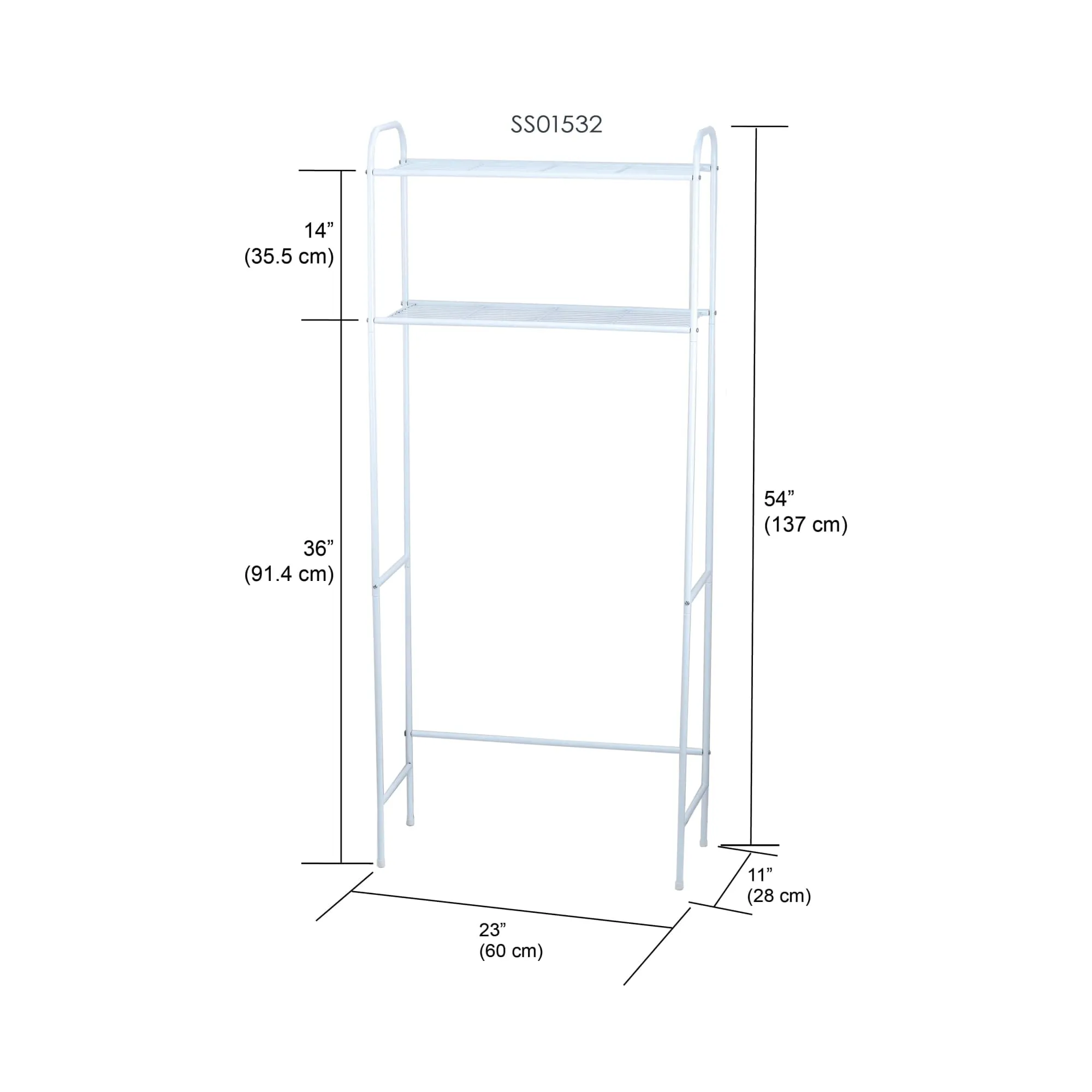 2 Shelf Bathroom Space Saver