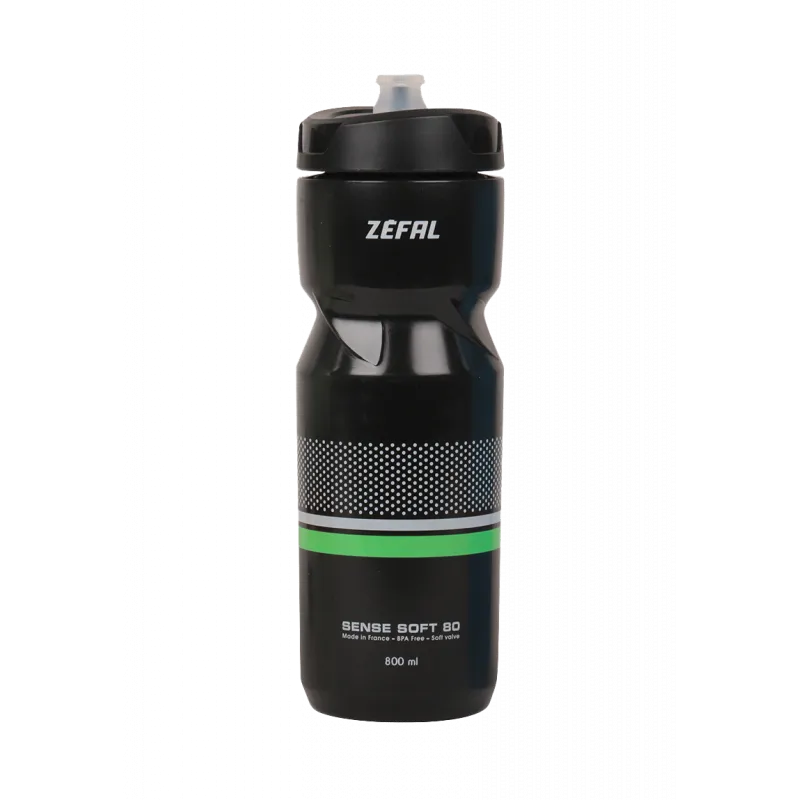 2 x Zefal Sense Soft 80 Water Bottle - 800ml - Black