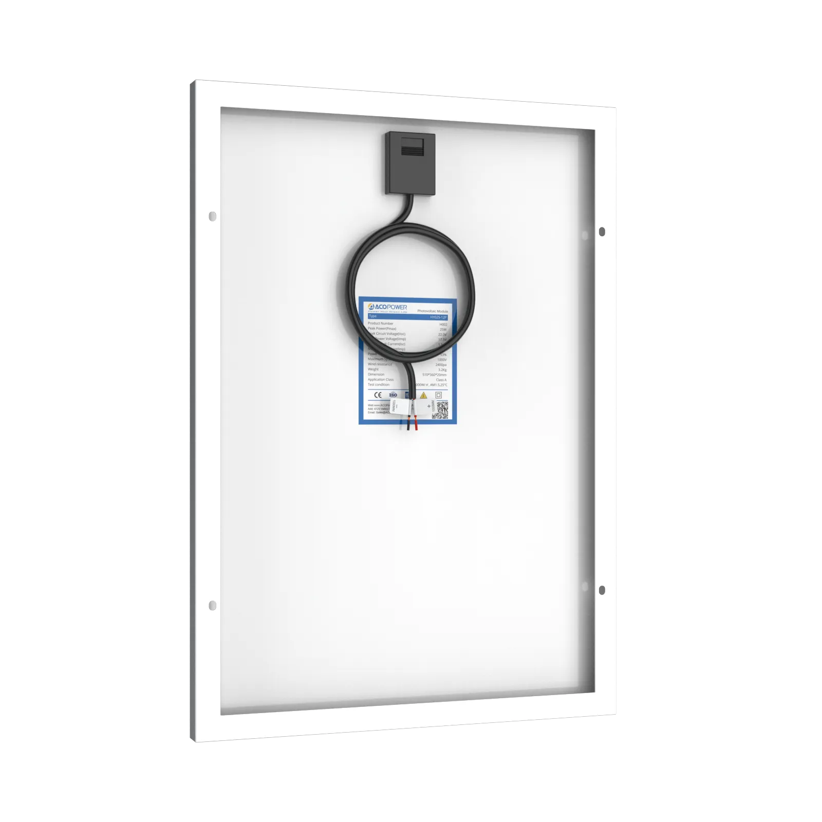 25 Watts Poly Solar Panel, 12V by ACOPOWER