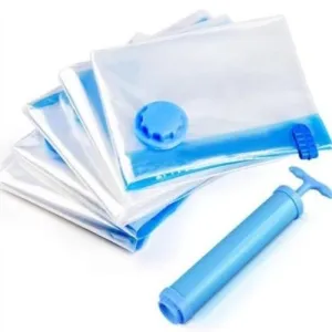 6pcs Vacuum Storage Bag for Clothes Space Saver Compressed Bags with Pump 60x80cm