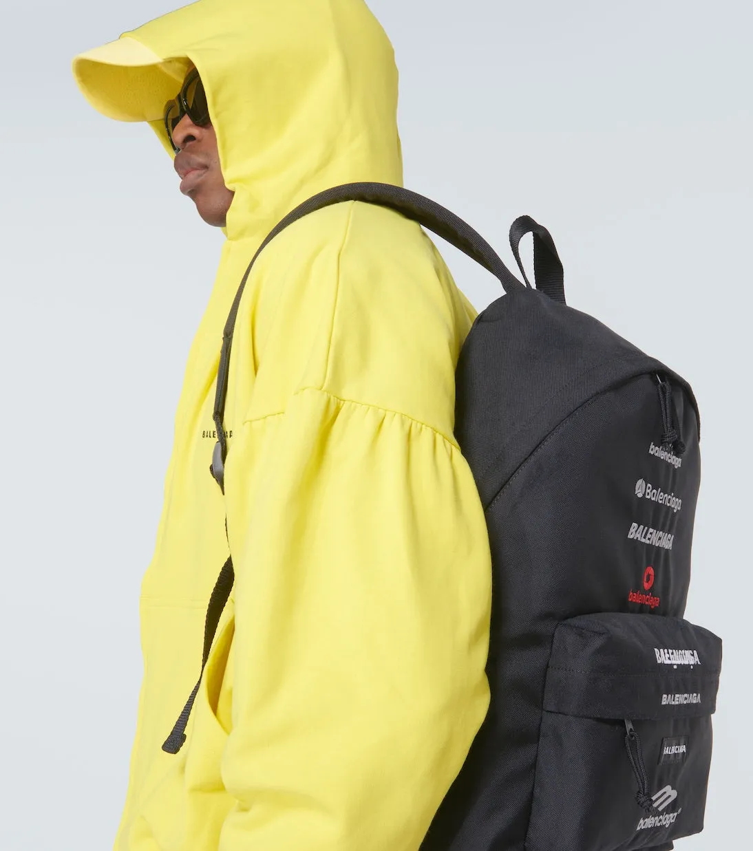 Balenciaga logo explorer backpack, black