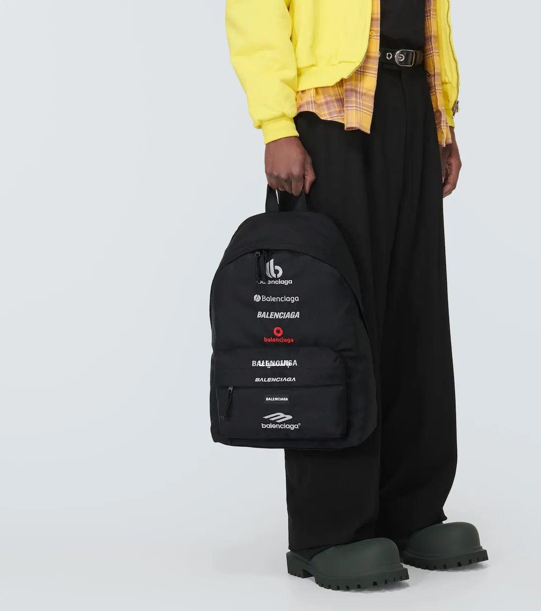 Balenciaga logo explorer backpack, black