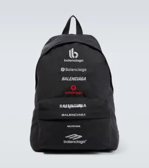 Balenciaga logo explorer backpack, black