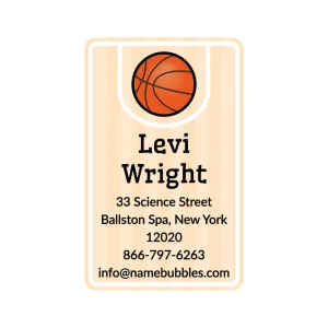 Basketball Luggage Tag Labels
