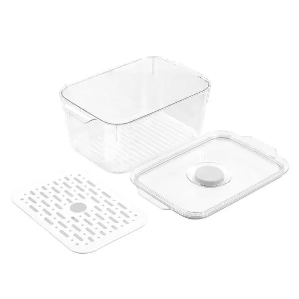 Boxsweden Rectangle Crystal Clear Fresh Green Saver Fresh Storer Container - 2.4L