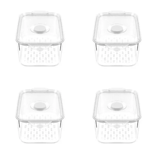Boxsweden Rectangle Crystal Clear Fresh Green Saver Fresh Storer Container - 2.4L