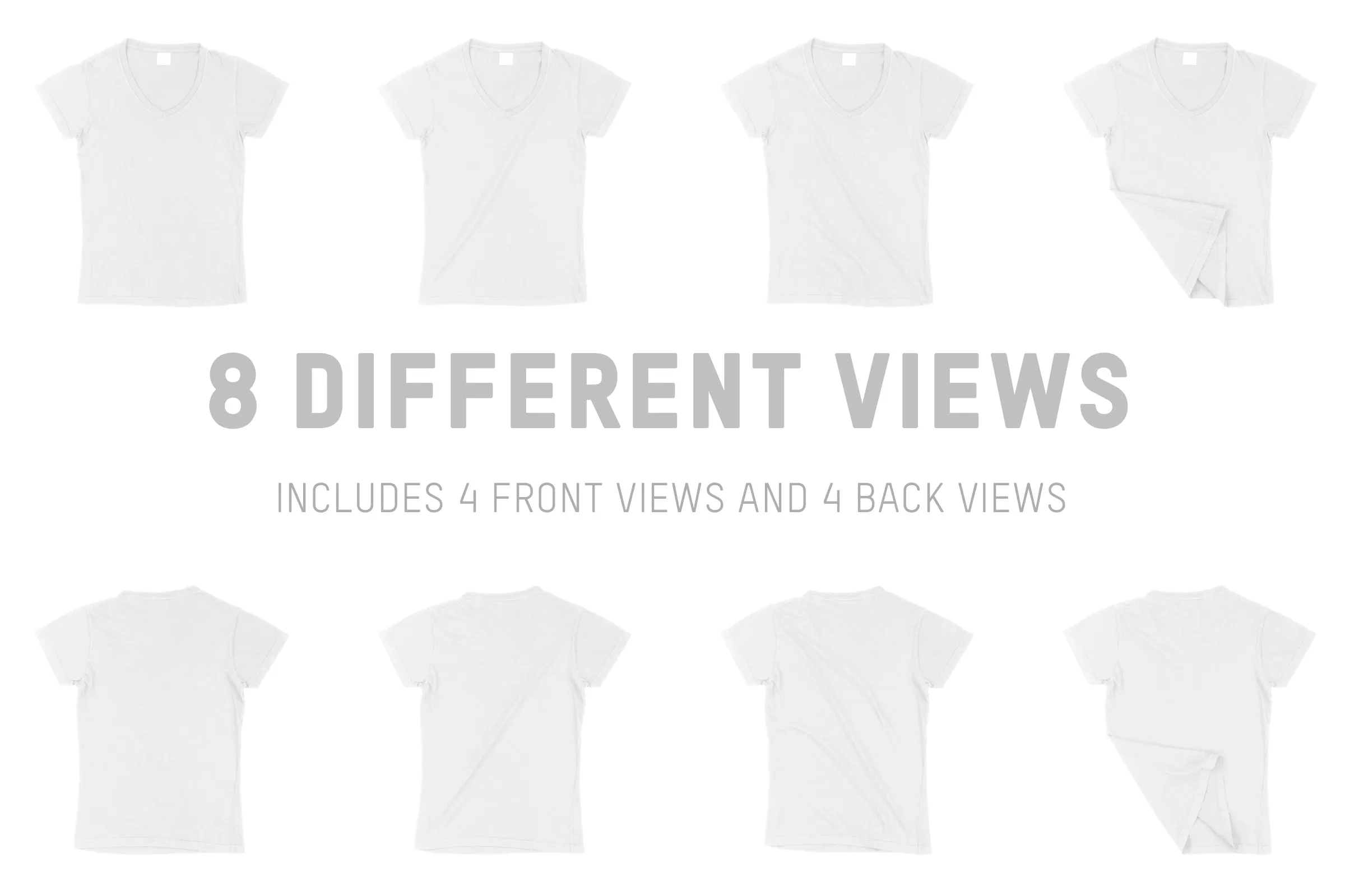 Comfort Colors 3199 Women's V-Neck Mockups