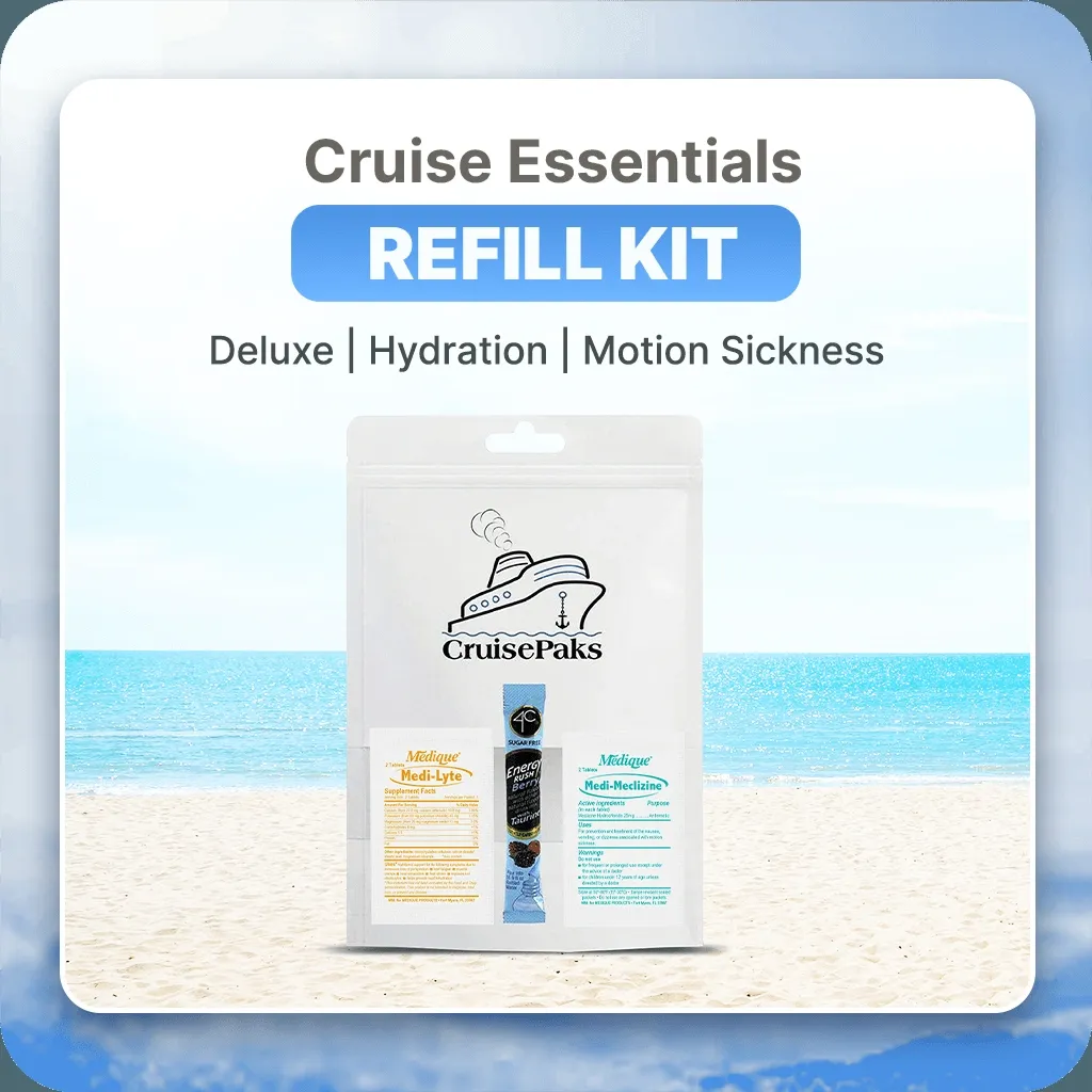 Cruise Essentials List| Deluxe | Hydration | Motion Sickness