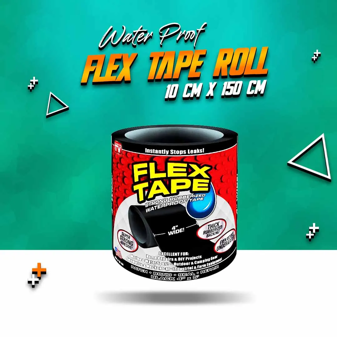 Flex Tape Strong Rubberized Water proof Leak Proof Tape Roll - 10 cm x 150 cm