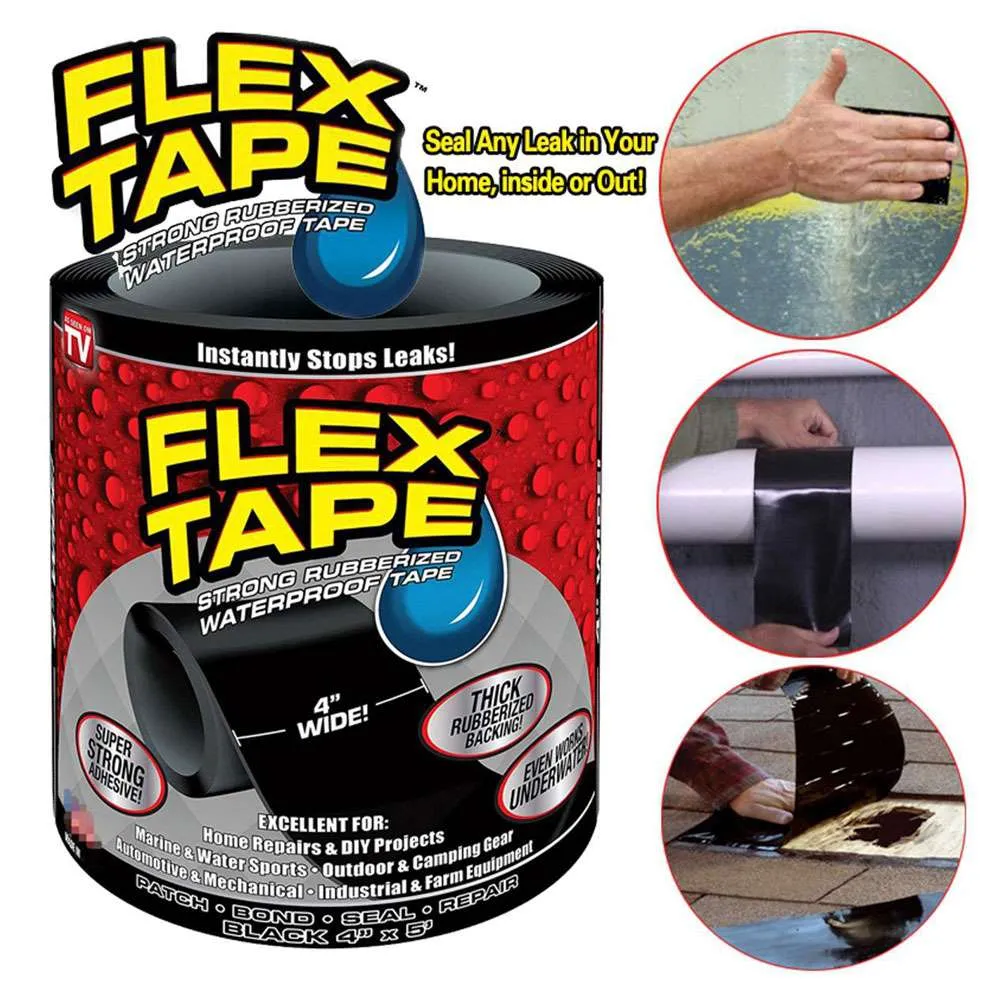 Flex Tape Strong Rubberized Water proof Leak Proof Tape Roll - 10 cm x 150 cm