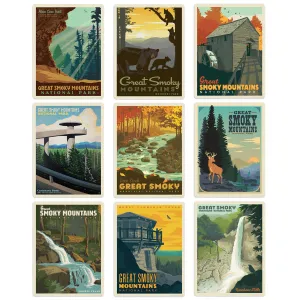 Great Smoky Mountains Vinyl Sticker Set of 9