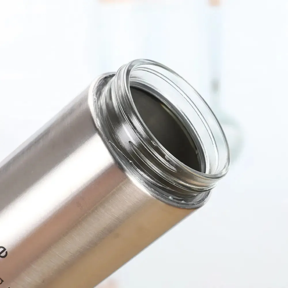 HippoMart Stainless Steel Lid Airtight Glass Canister [Multiple Size]