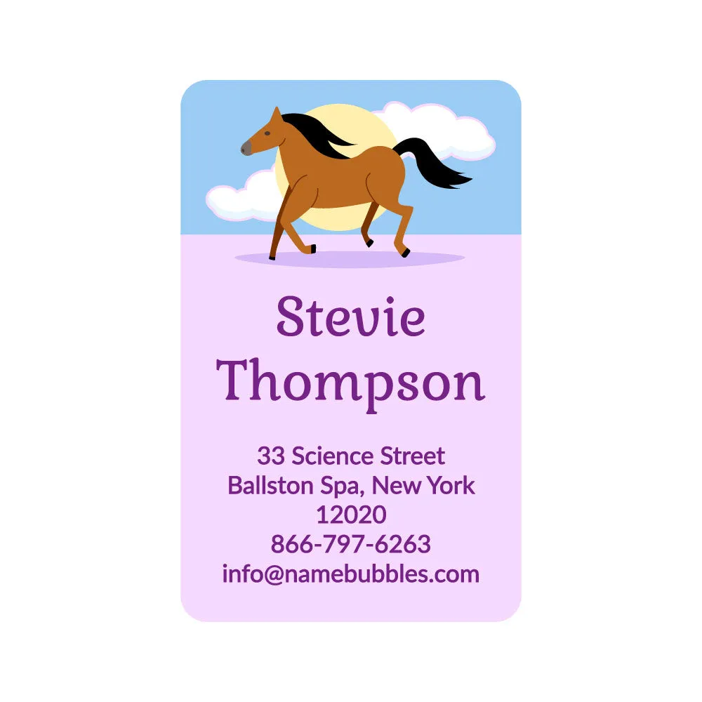 Horse Luggage Tag Labels