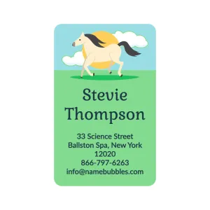 Horse Luggage Tag Labels