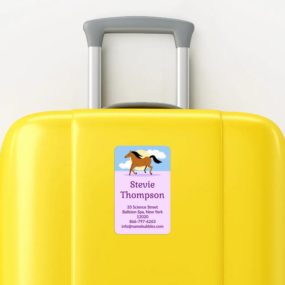 Horse Luggage Tag Labels