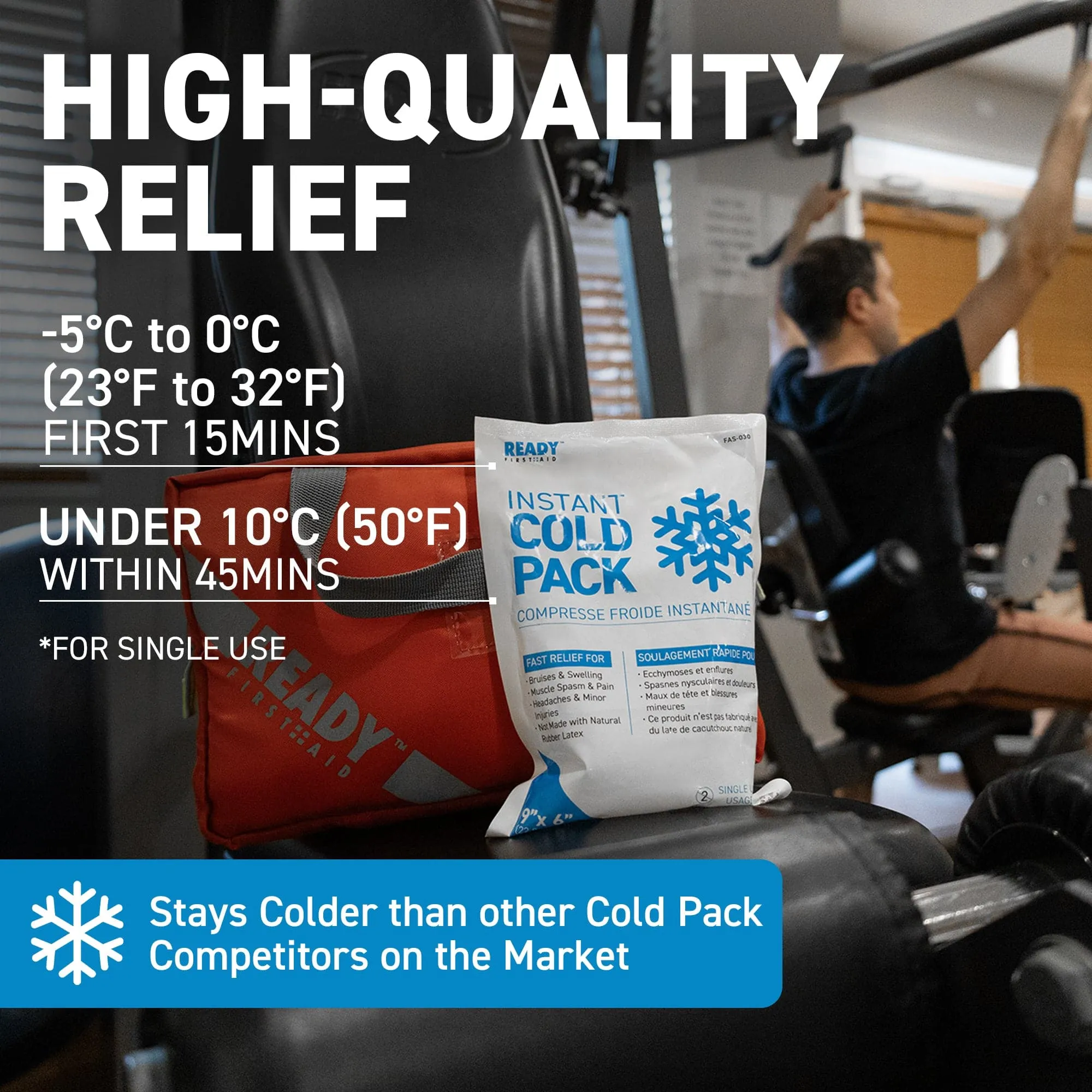 Instant Cold Pack 9" x 6" Size - Ready First Aid