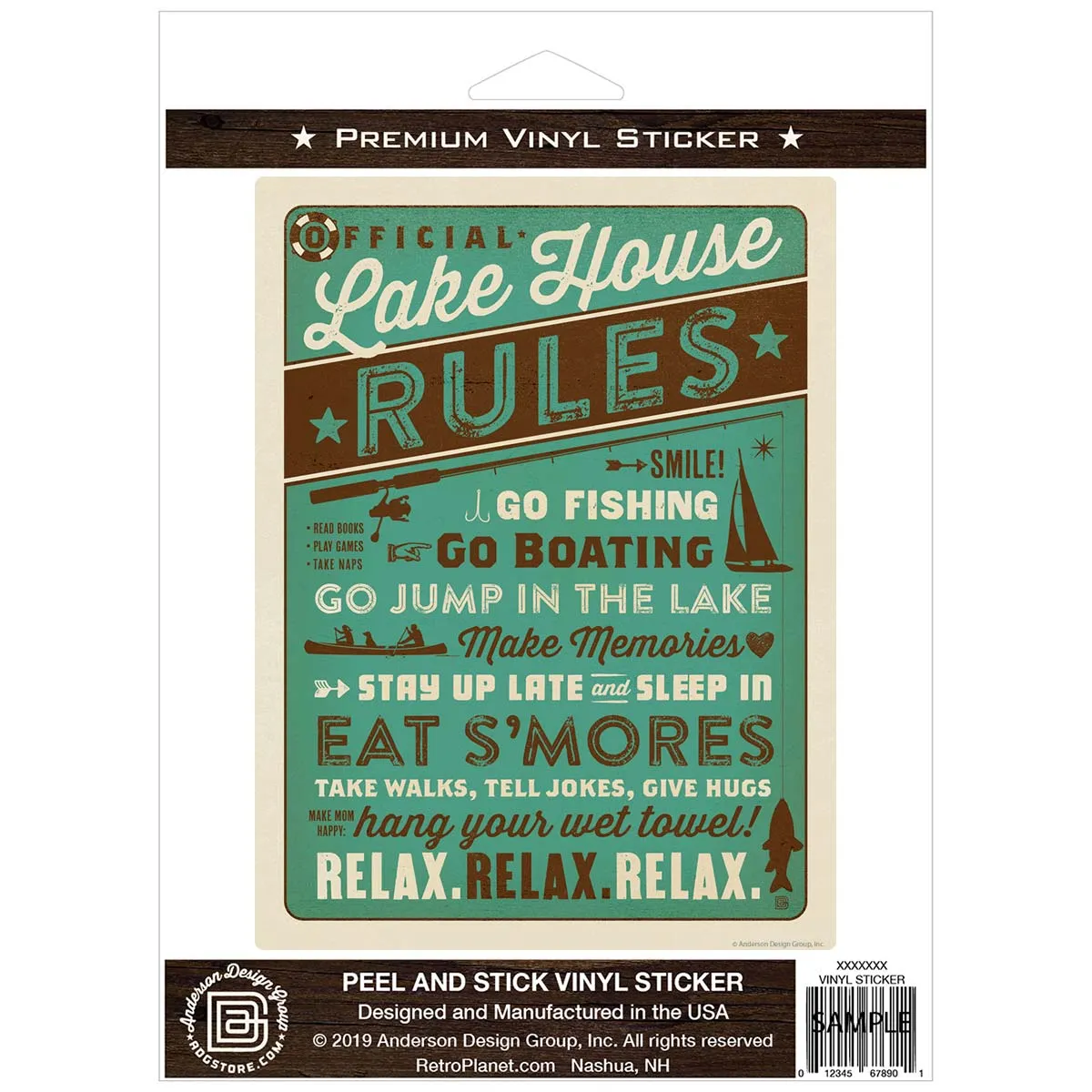Lake House Rules Vinyl Sticker