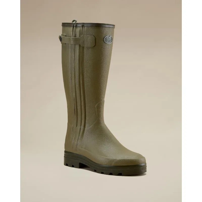 Le Chameau Ladies Chasseur Neoprene Lined Full Zip Boot - Iconic Green