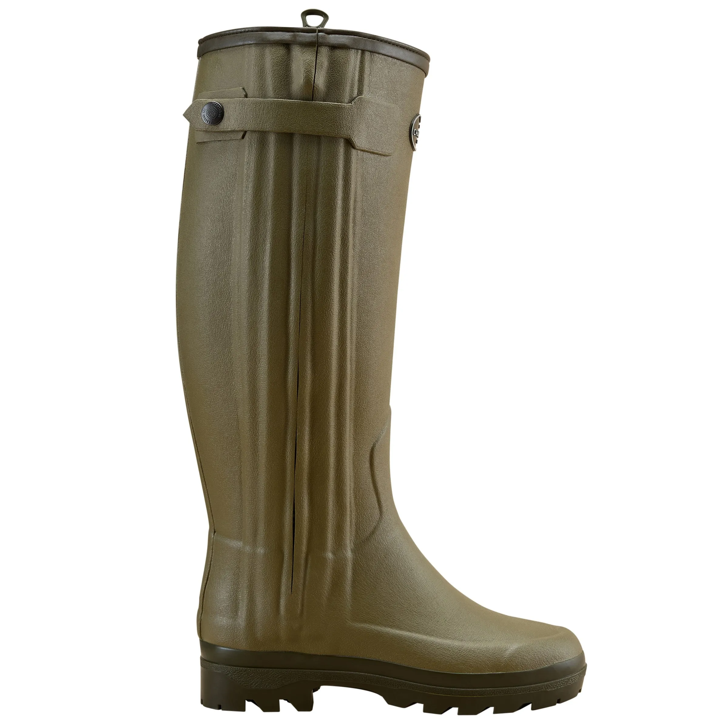 Le Chameau Ladies Chasseur Neoprene Lined Full Zip Boot - Iconic Green