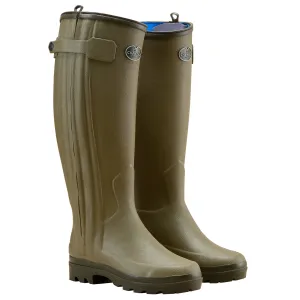 Le Chameau Ladies Chasseur Neoprene Lined Full Zip Boot - Iconic Green