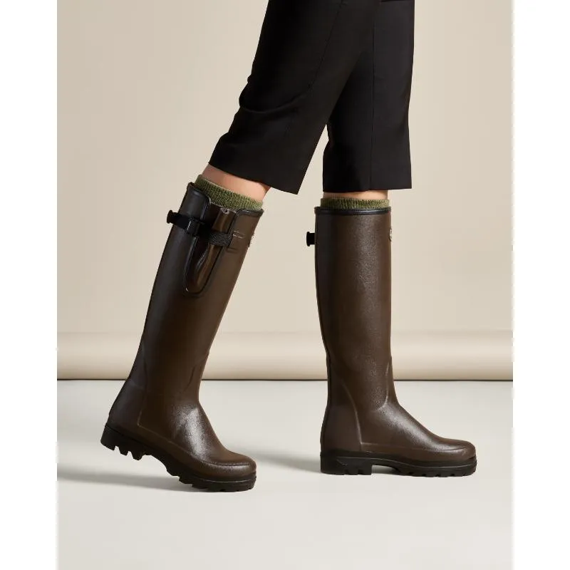 Le Chameau Ladies Vierzonord Neoprene Lined Boots - Dark Brown