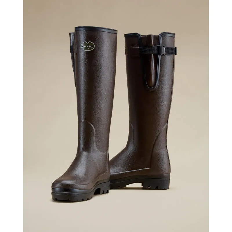Le Chameau Ladies Vierzonord Neoprene Lined Boots - Dark Brown
