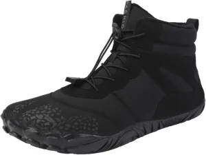 Men Work Boots Steel Toe Hiking Sneakers Warm Fur Lined Working Shoes for Women Business Casual Slip On Platform Shoes Lightweight Comfortable Hike Grounded Footwear