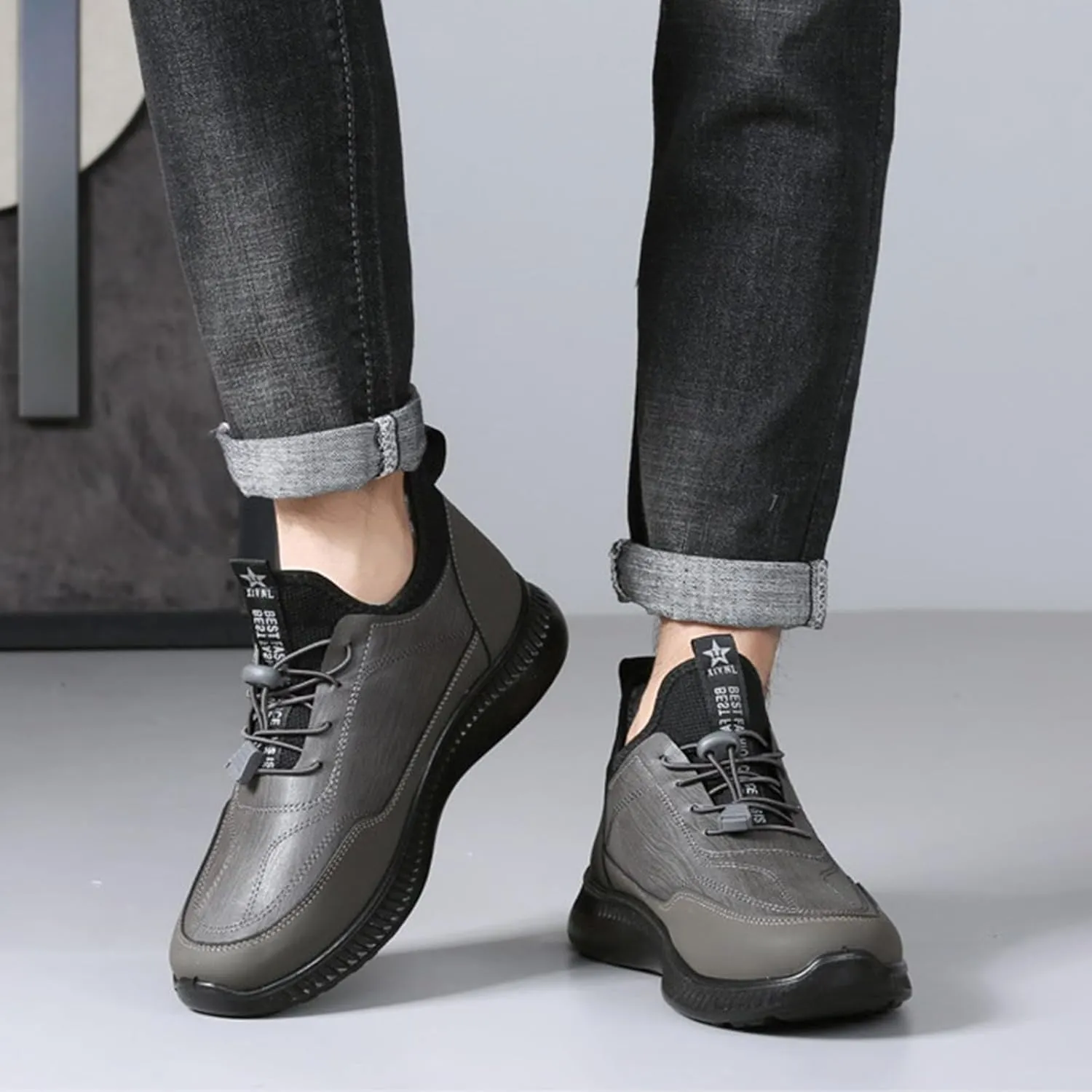 Mens Work Boots Soft Toe Hiking Sneakers Shoes with Hook Loop Women's Workout Shoes Non Slip Waterproof Outdoor Shoes Lightweight Hike Grounded Footwear