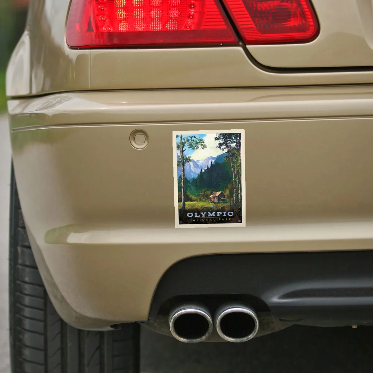 Olympic National Park Washington Lodge Vinyl Sticker