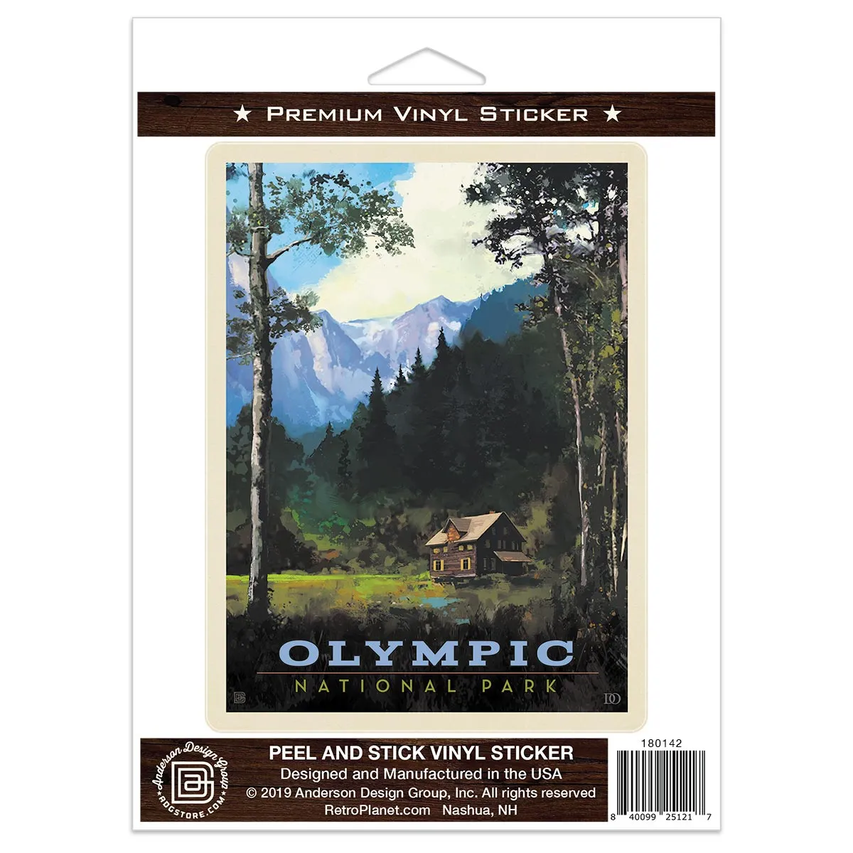 Olympic National Park Washington Lodge Vinyl Sticker