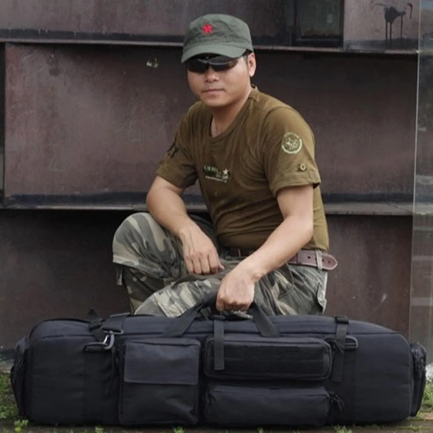 Outdoor Hunting Tactical Military Rifle Gun Backpack Bag Jy-142 Black