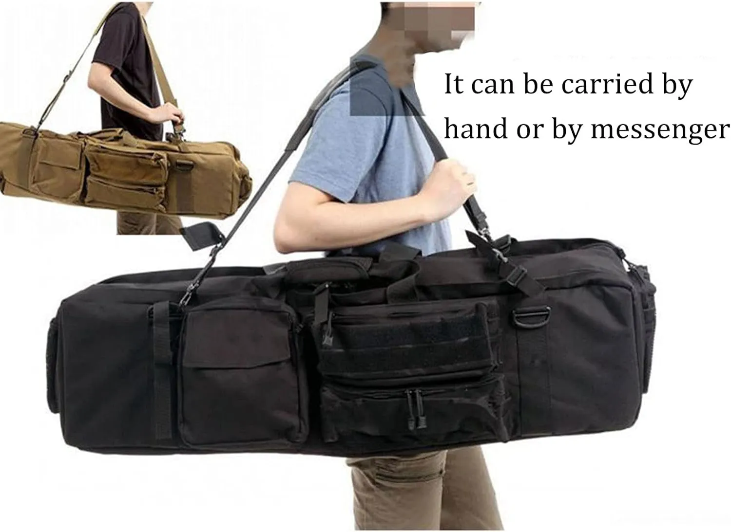 Outdoor Hunting Tactical Military Rifle Gun Backpack Bag Jy-142 Black