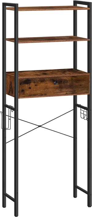 Over The Toilet Storage, 3 Tier Bathroom Organizer Shelf with Drawers, Freestanding Bathroom Space Saver