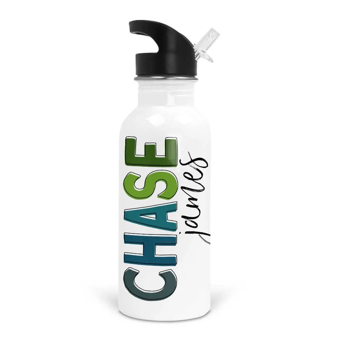 Personalized Kids Color Block Water Bottles