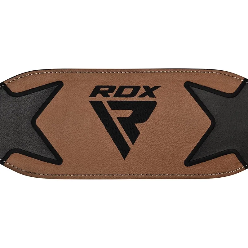 RDX 6 Inch Leather Weightlifting Gym Belt
