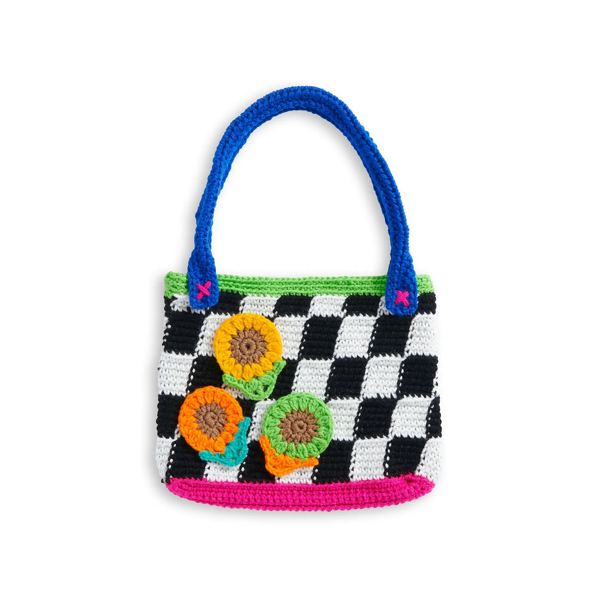 Red Heart Fun To Make Crochet Checkered Tote