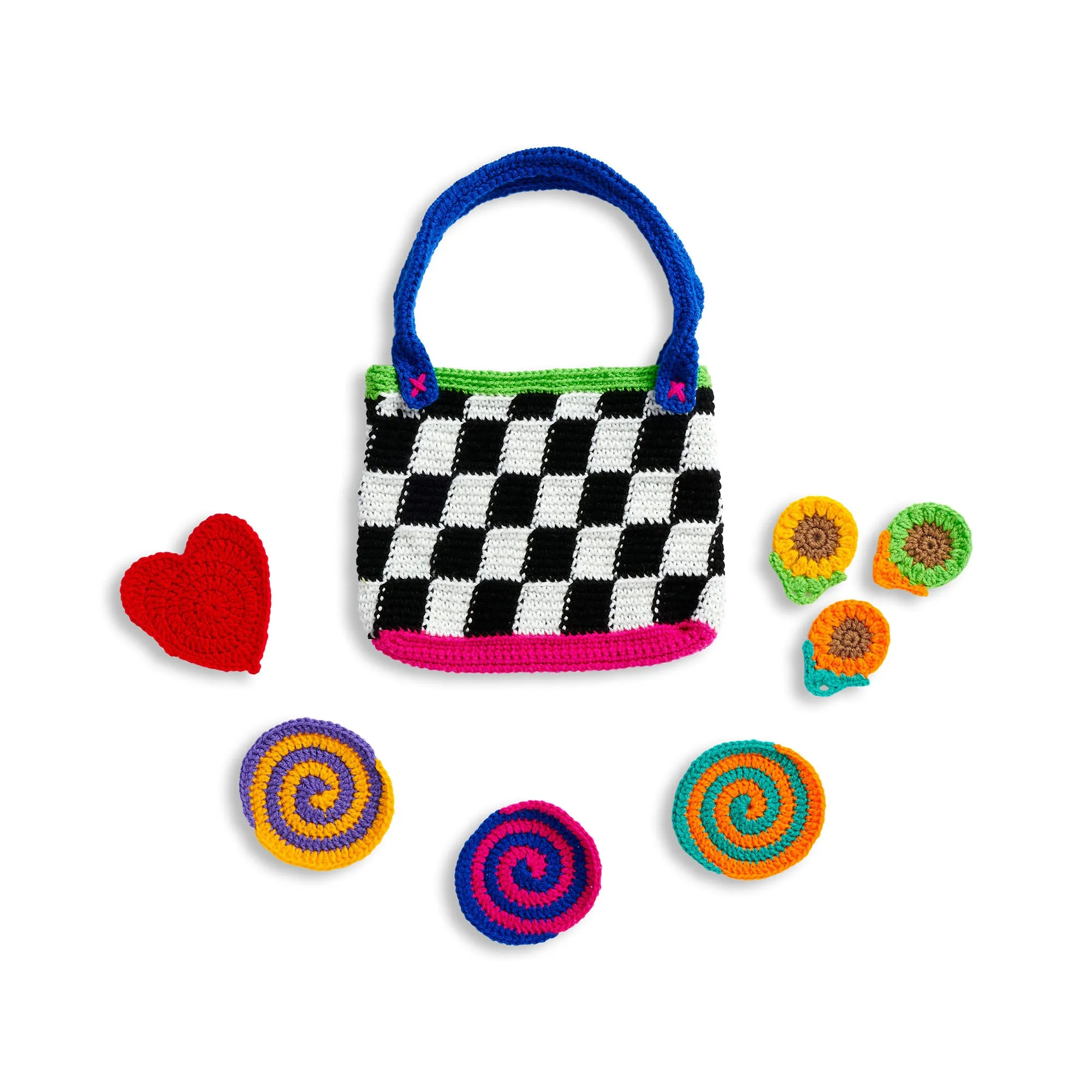 Red Heart Fun To Make Crochet Checkered Tote