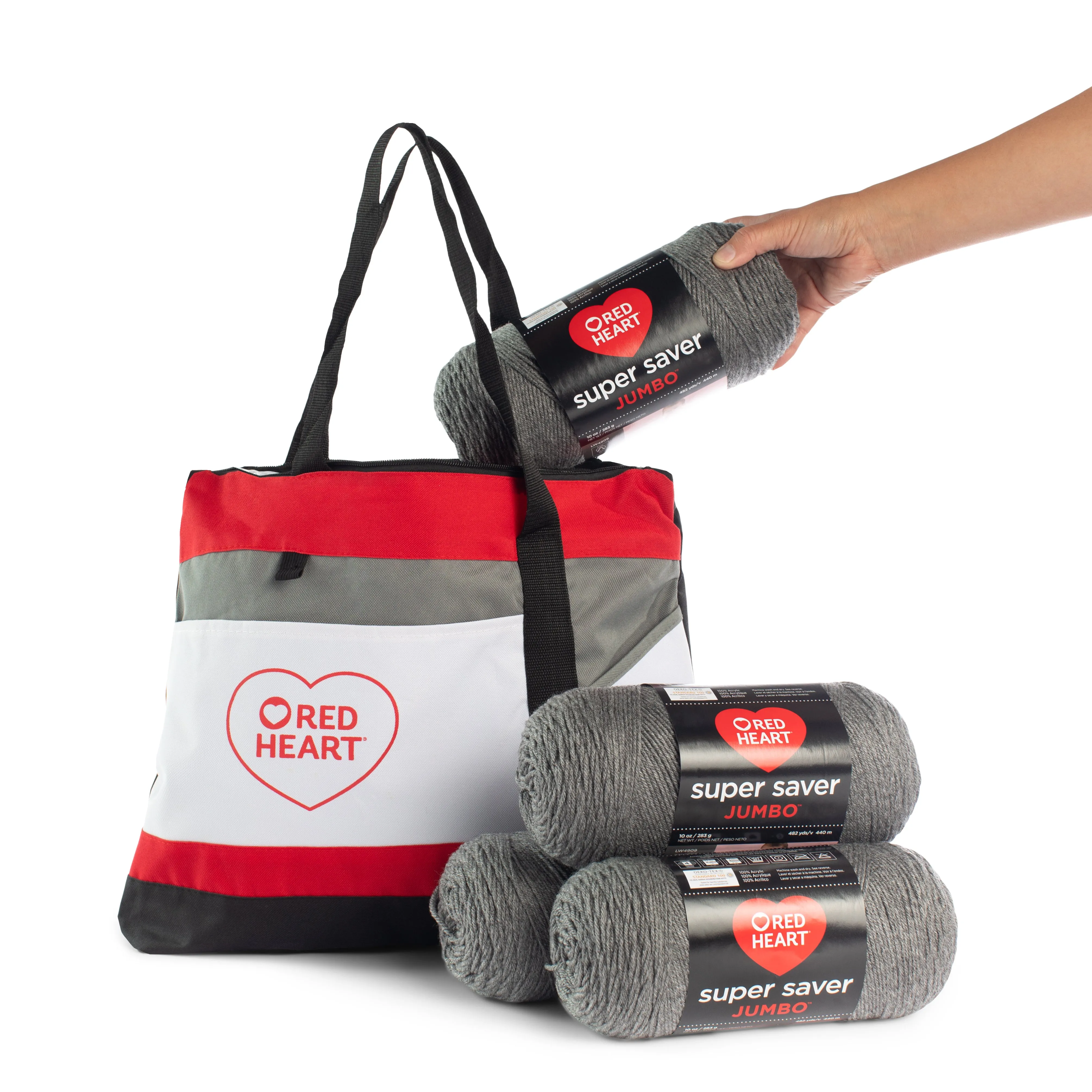 Red Heart Super Saver Jumbo Value Pack with Tote bag - Clearance item