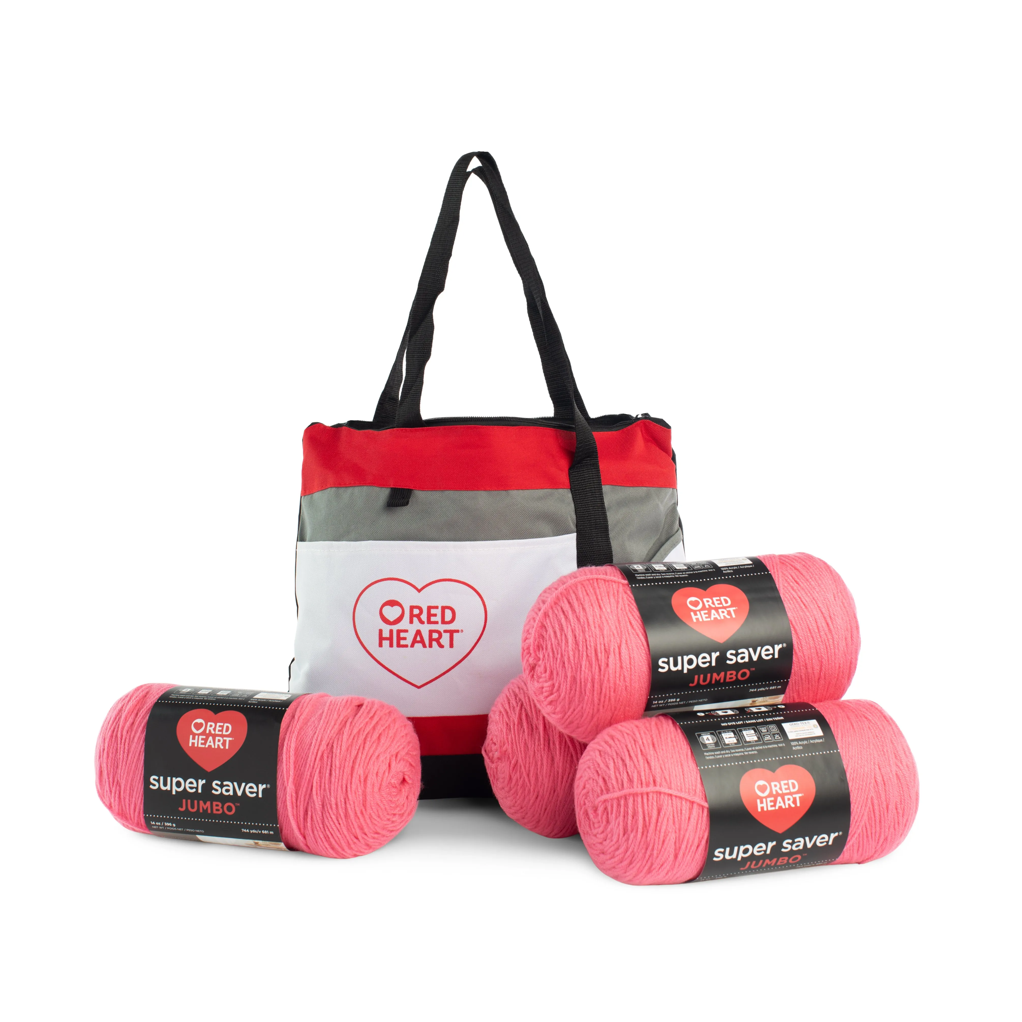 Red Heart Super Saver Jumbo Value Pack with Tote bag - Clearance item