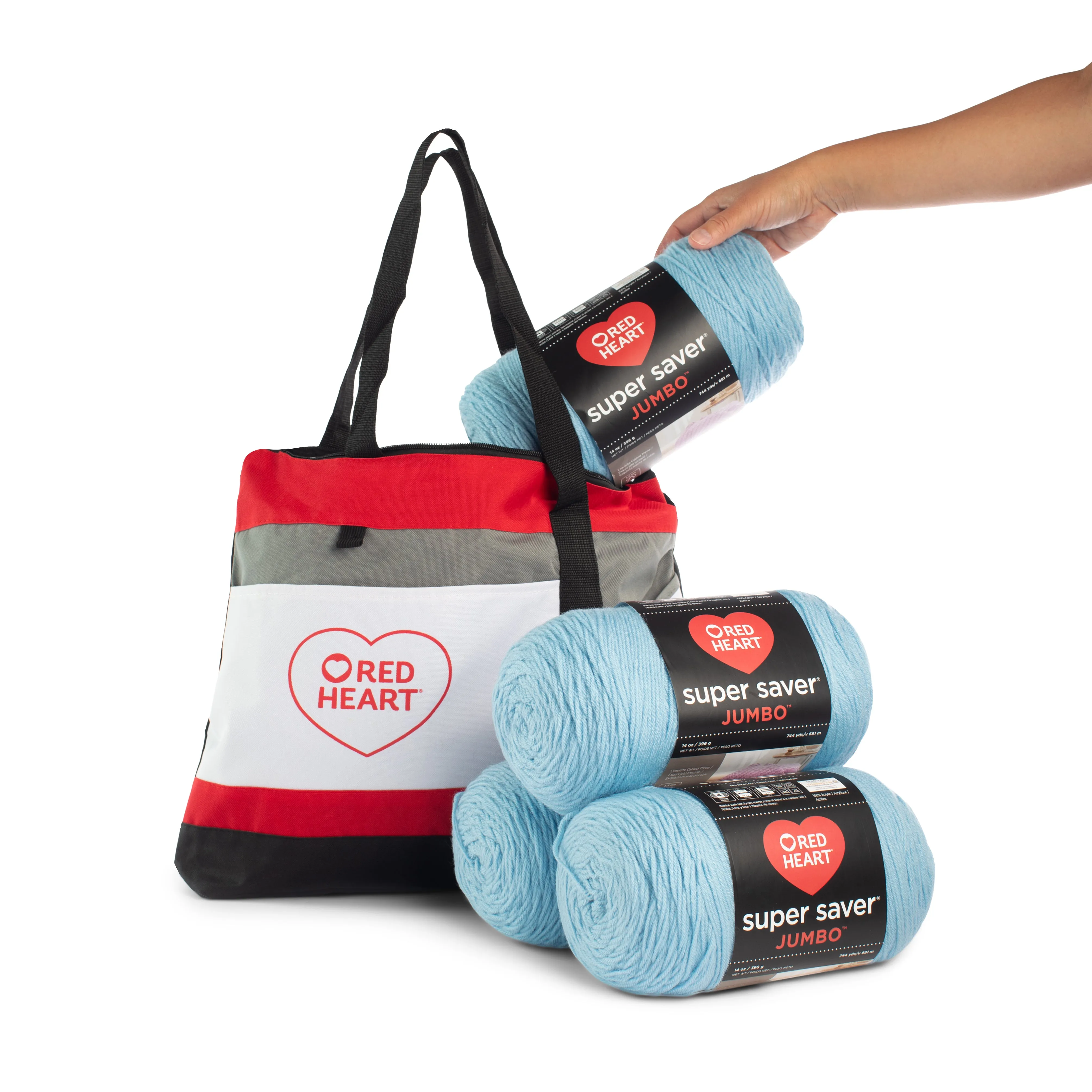 Red Heart Super Saver Jumbo Value Pack with Tote bag - Clearance item