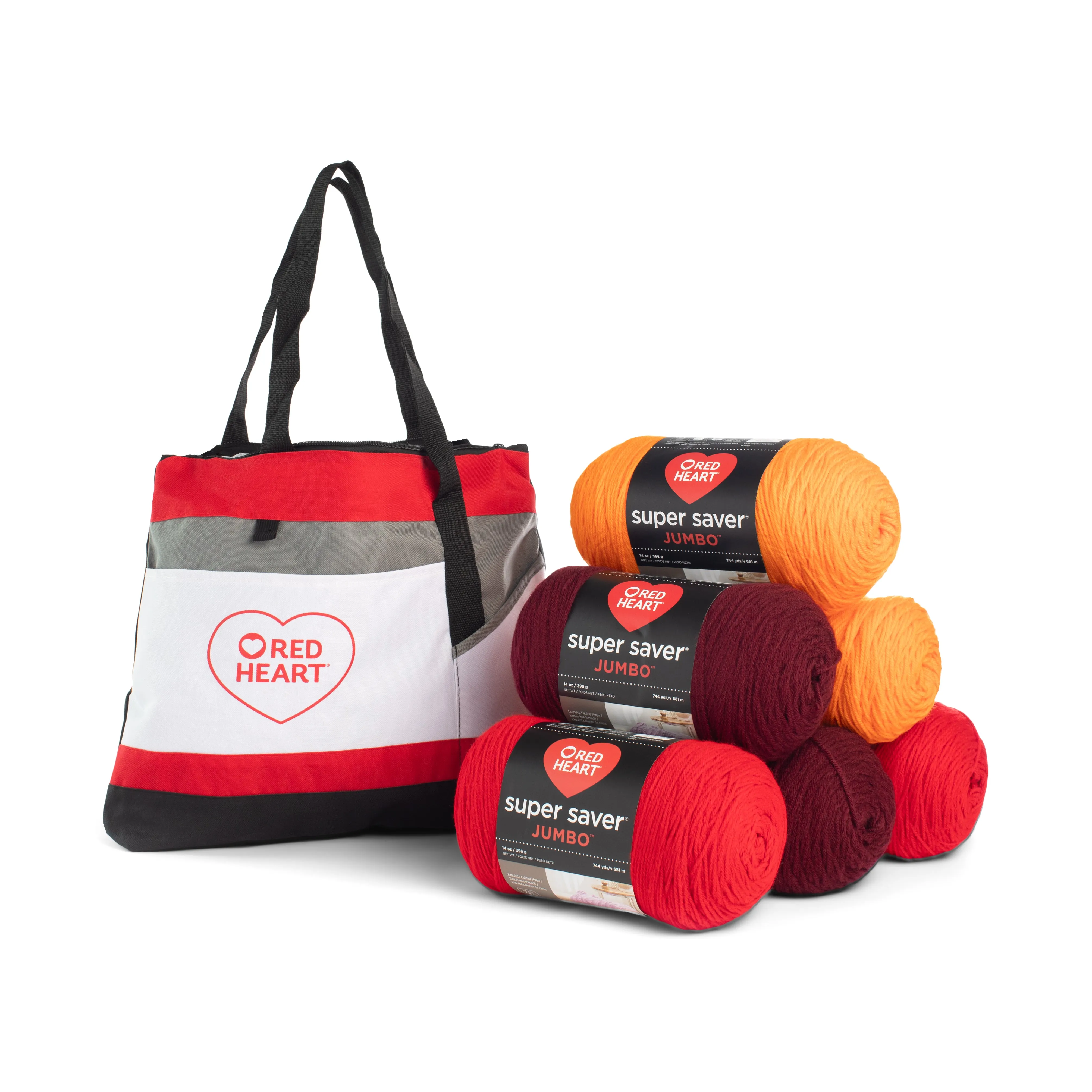 Red Heart Super Saver Jumbo Value Pack with Tote bag - Clearance item