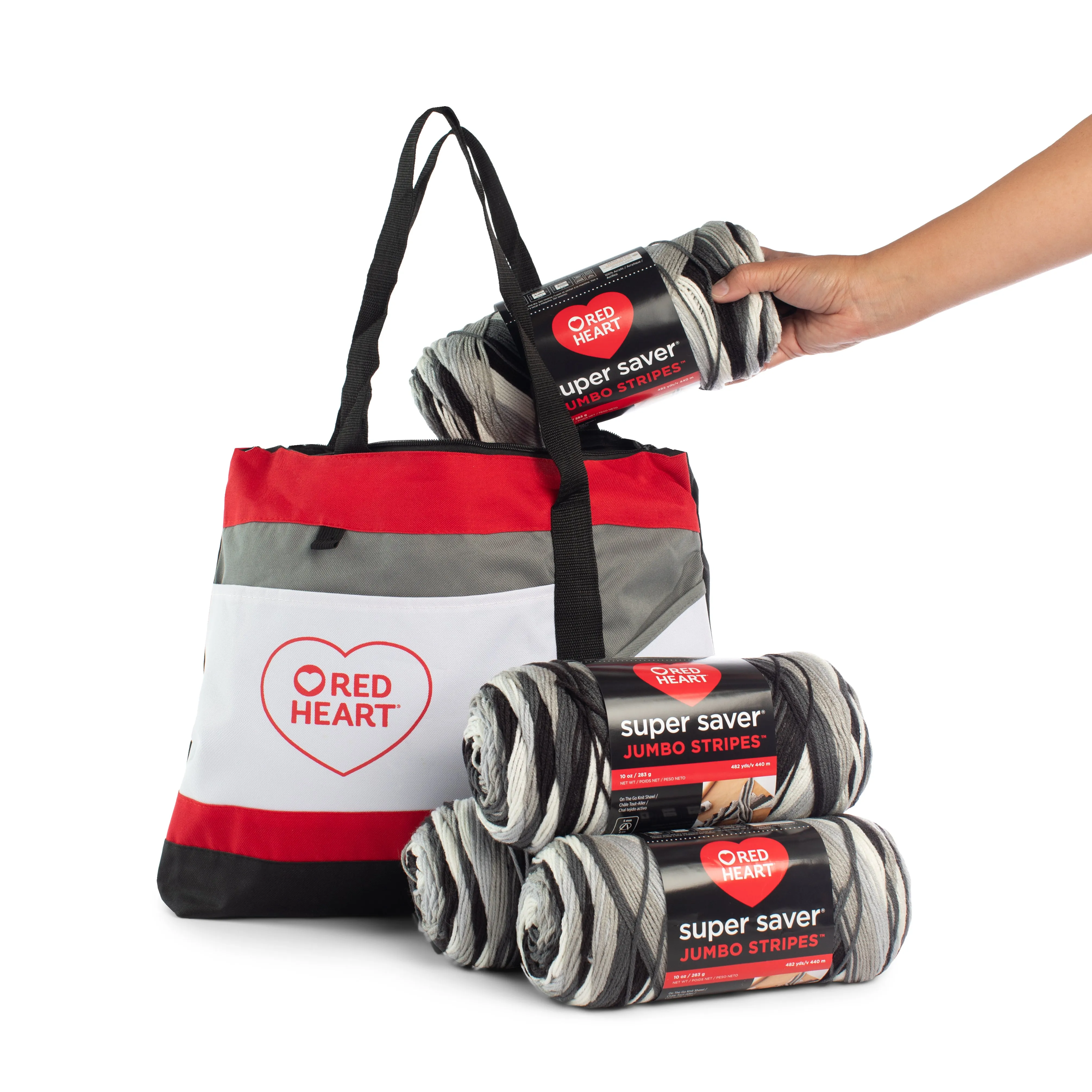 Red Heart Super Saver Jumbo Value Pack with Tote bag - Clearance item