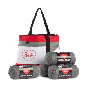 Red Heart Super Saver Jumbo Value Pack with Tote bag - Clearance item