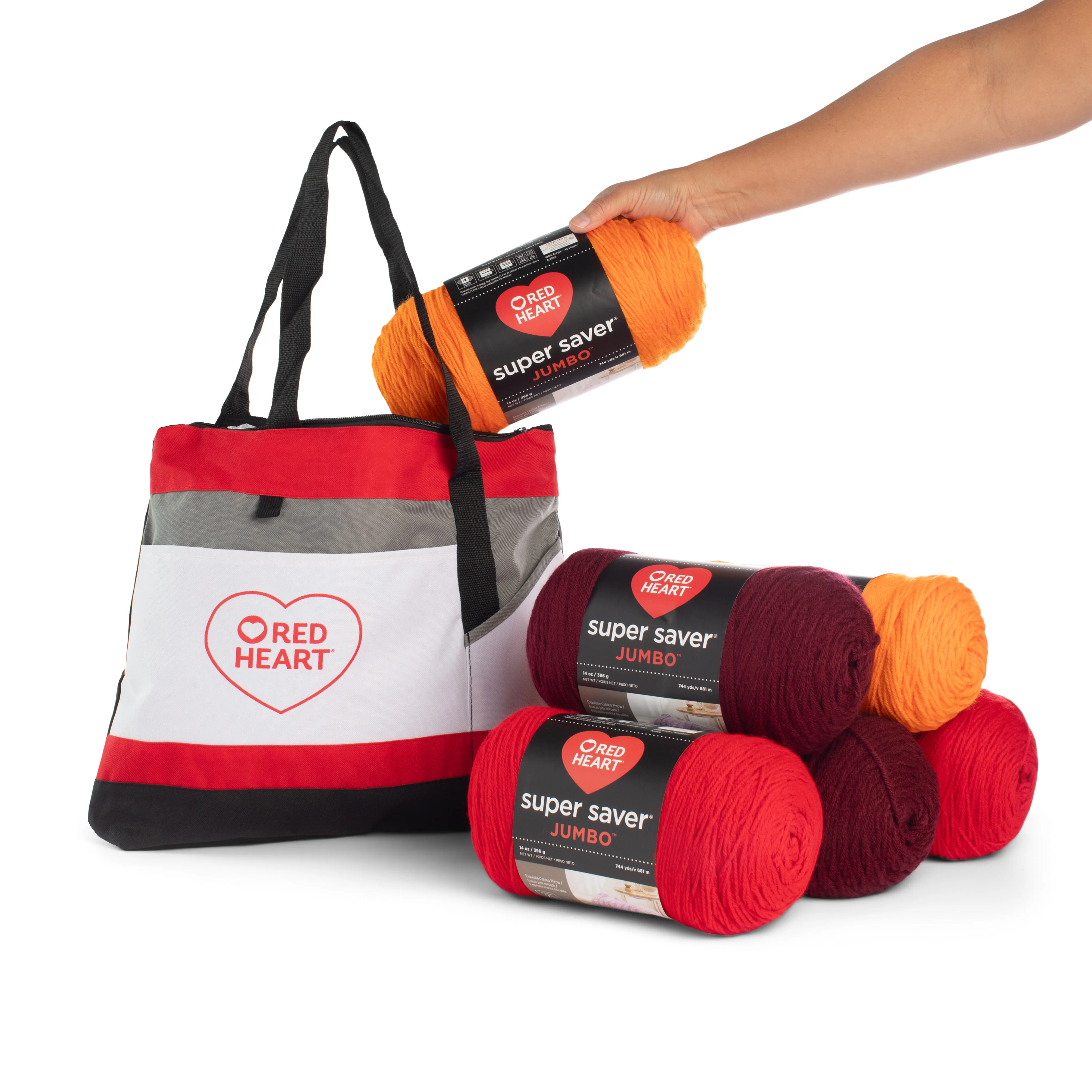 Red Heart Super Saver Jumbo Value Pack with Tote bag - Clearance item