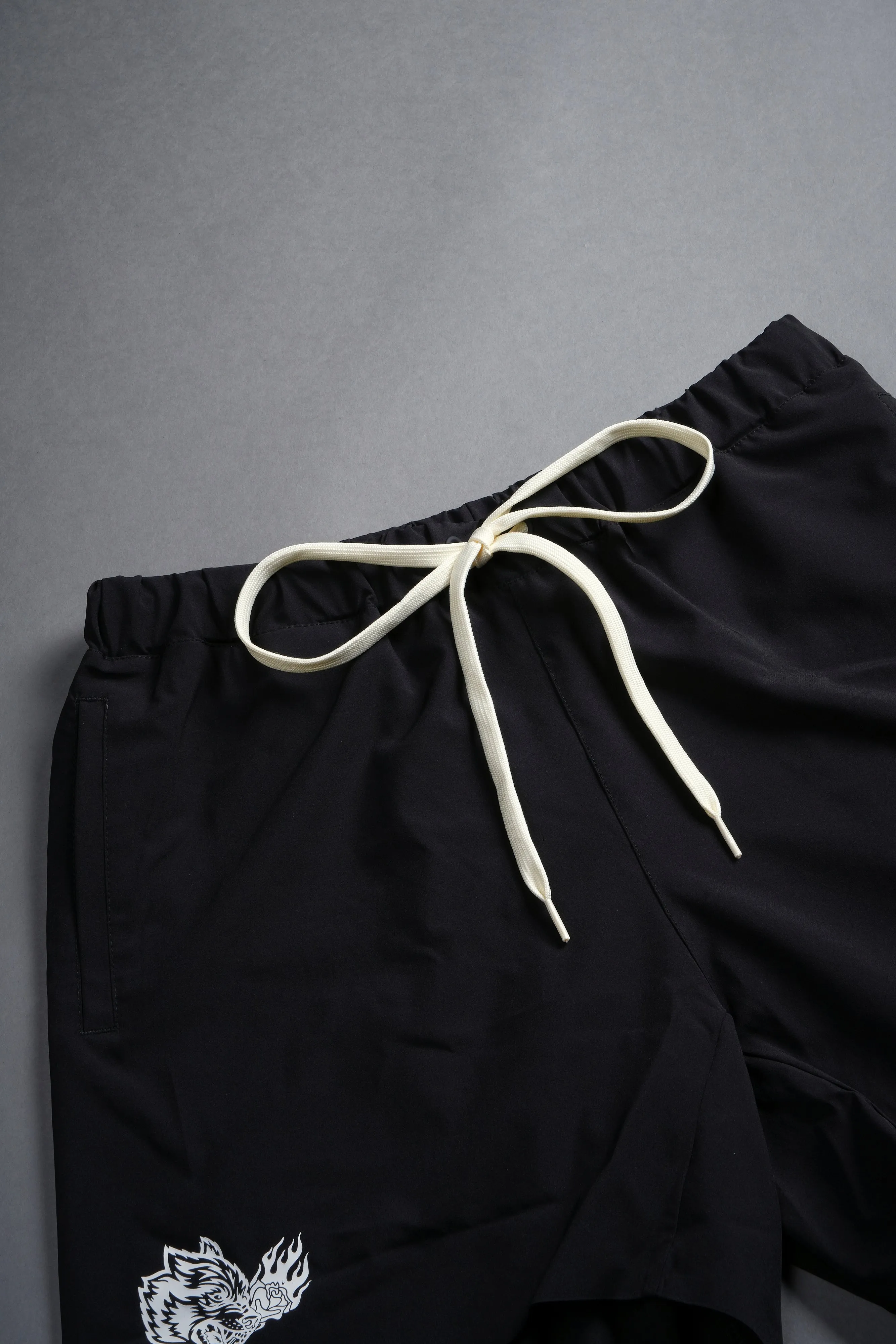 Roses While We're Here Compression Shorts in Black