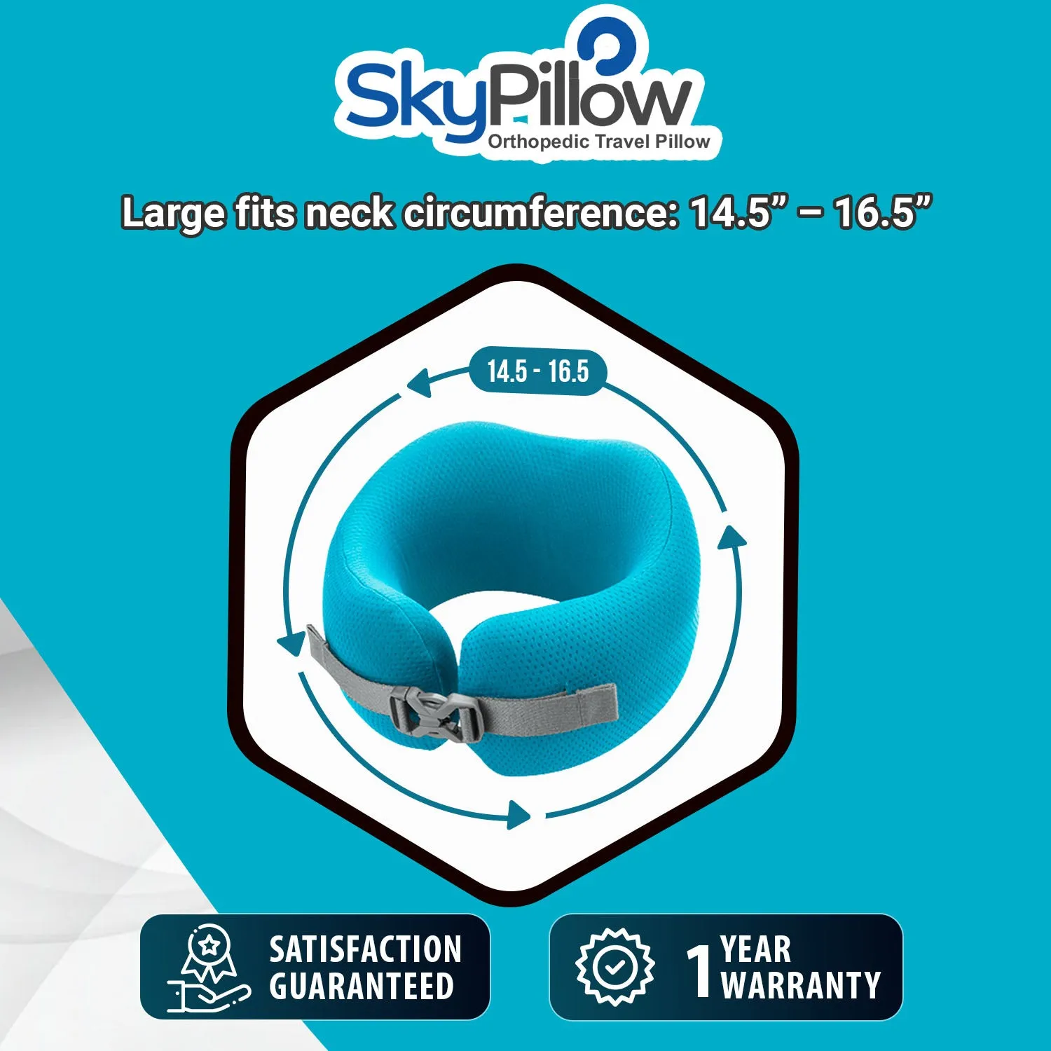 Skypillow's Neck Travel Pillow: Orthopedic, Memory Foam, Washable Cover, Carrying Case, Clip-Bid Farewell to Neck Cramps and Posture Woes!