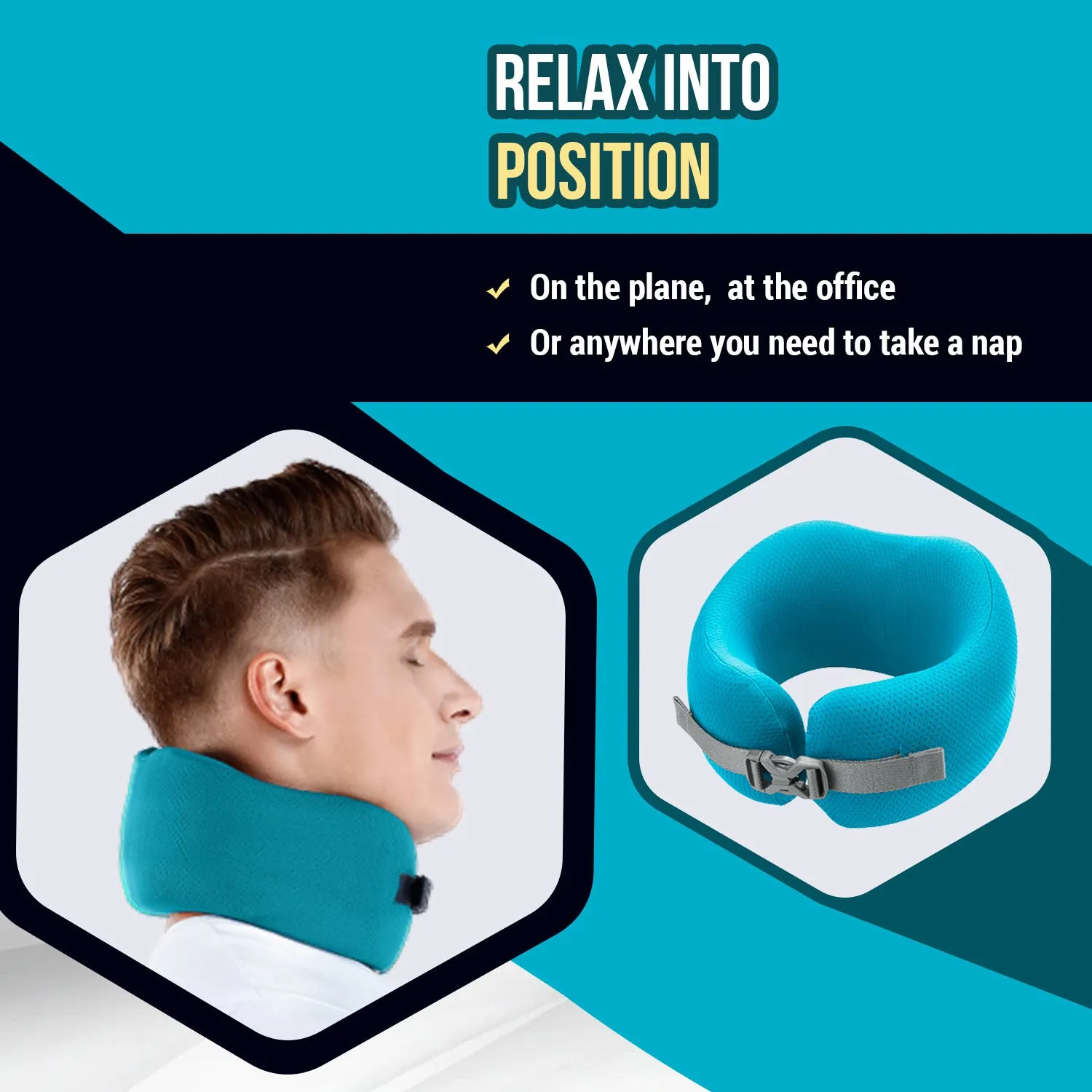 Skypillow's Neck Travel Pillow: Orthopedic, Memory Foam, Washable Cover, Carrying Case, Clip-Bid Farewell to Neck Cramps and Posture Woes!
