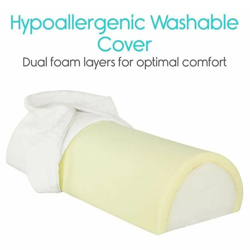 Vive Health Xtra-Comfort Half Moon Bolster Pillow - White